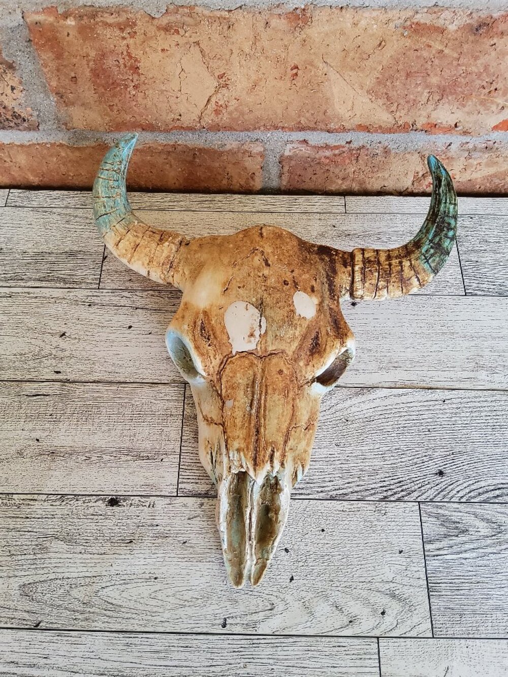 Rustic Southwestern Faux Taxidermy Wall Mount, Cow Wall Decor Steer Skull Art